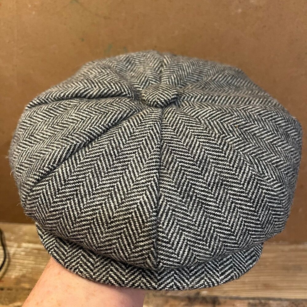 Hat kids newsboy paperboy wool lined